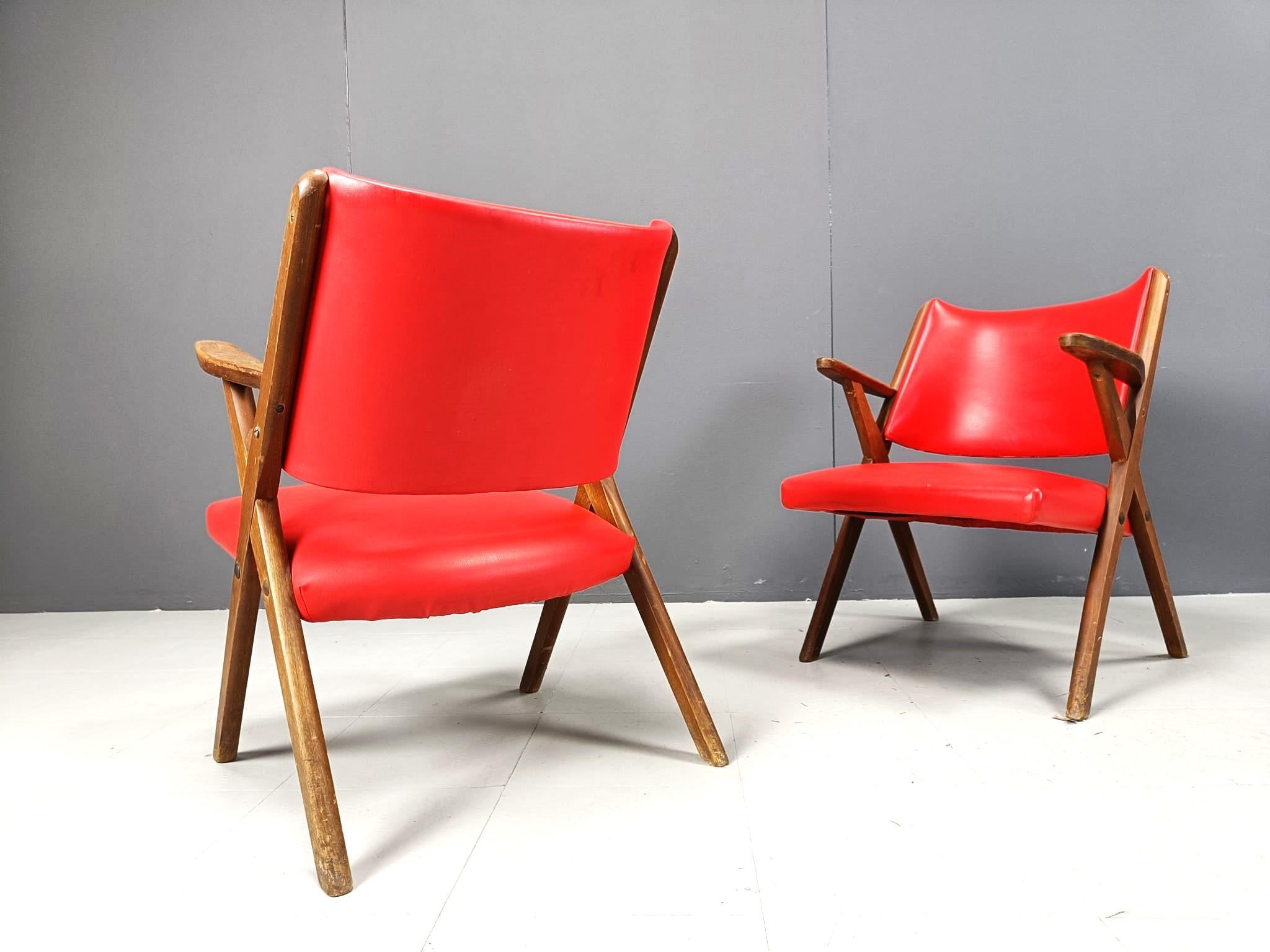 Mid century armchairs by Dal Vera, 1960s - set of 2 In Good Condition For Sale In Leuven, Vlaams Gewest