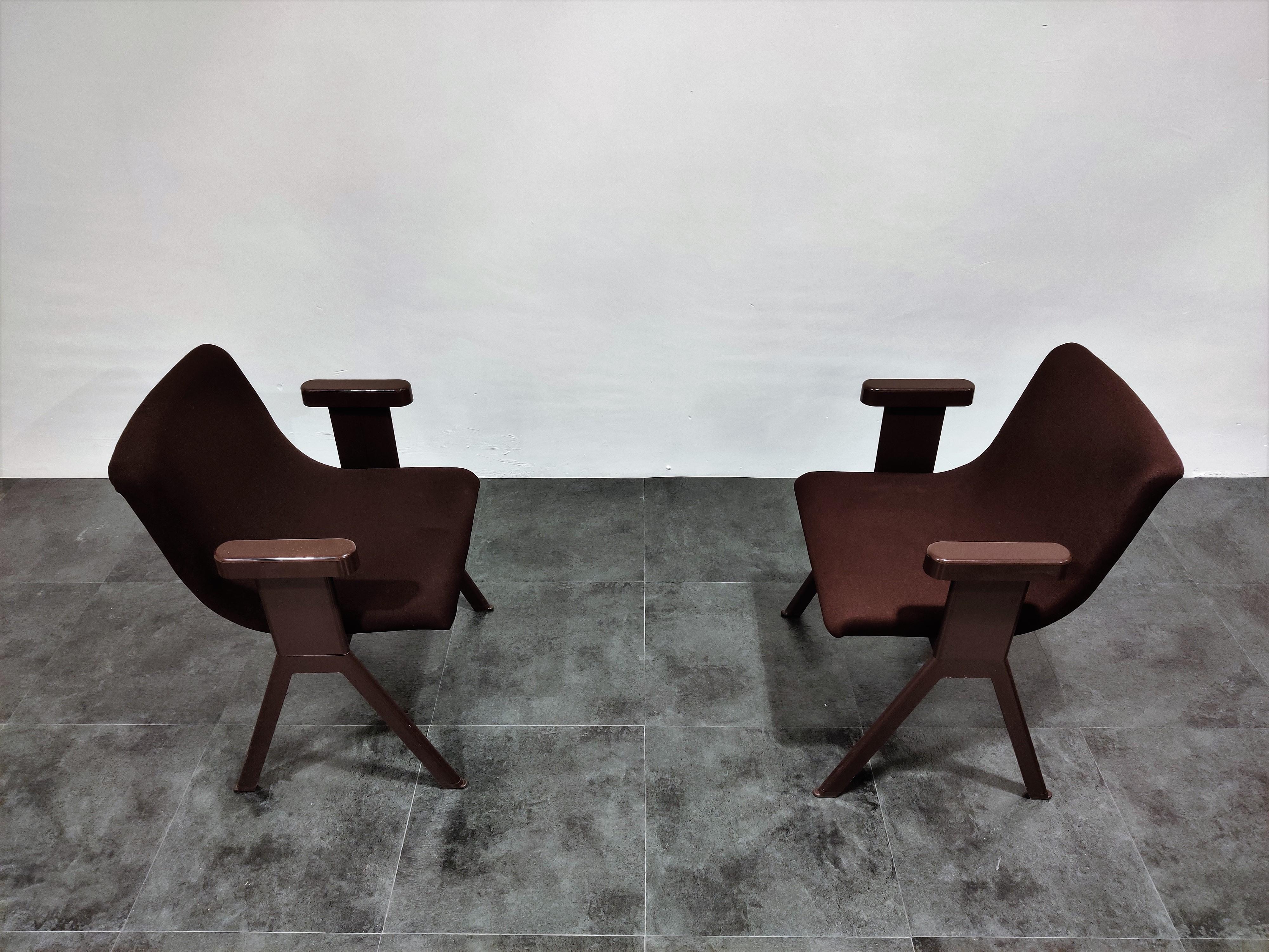 Midcentury Armchairs by Ettore Sottsass for Olivetti, 1970s In Excellent Condition For Sale In HEVERLEE, BE