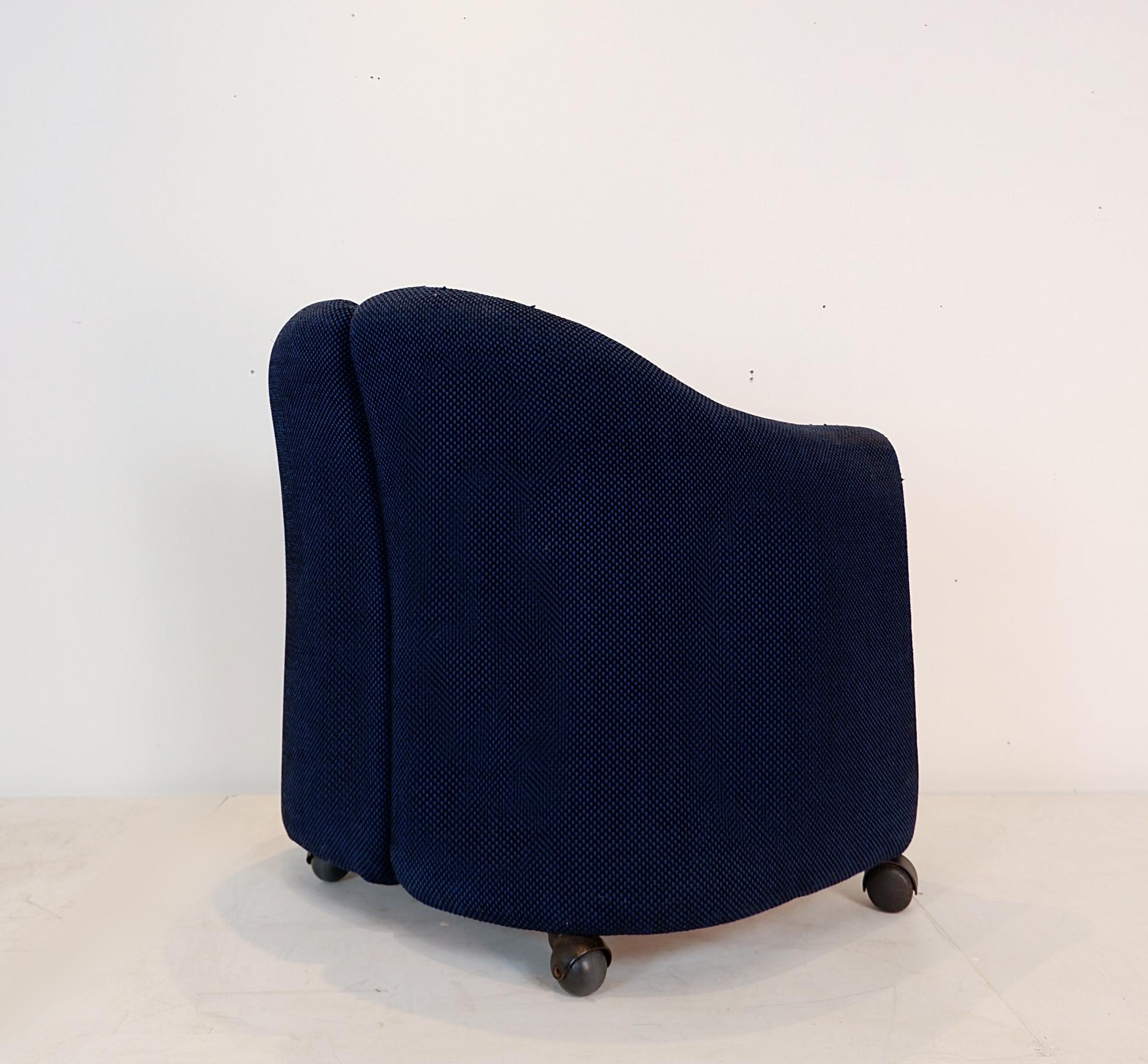 Sessel aus der Mitte des Jahrhunderts von Eugenio Gerli, Italien, 1970er Jahre (Stoff) im Angebot