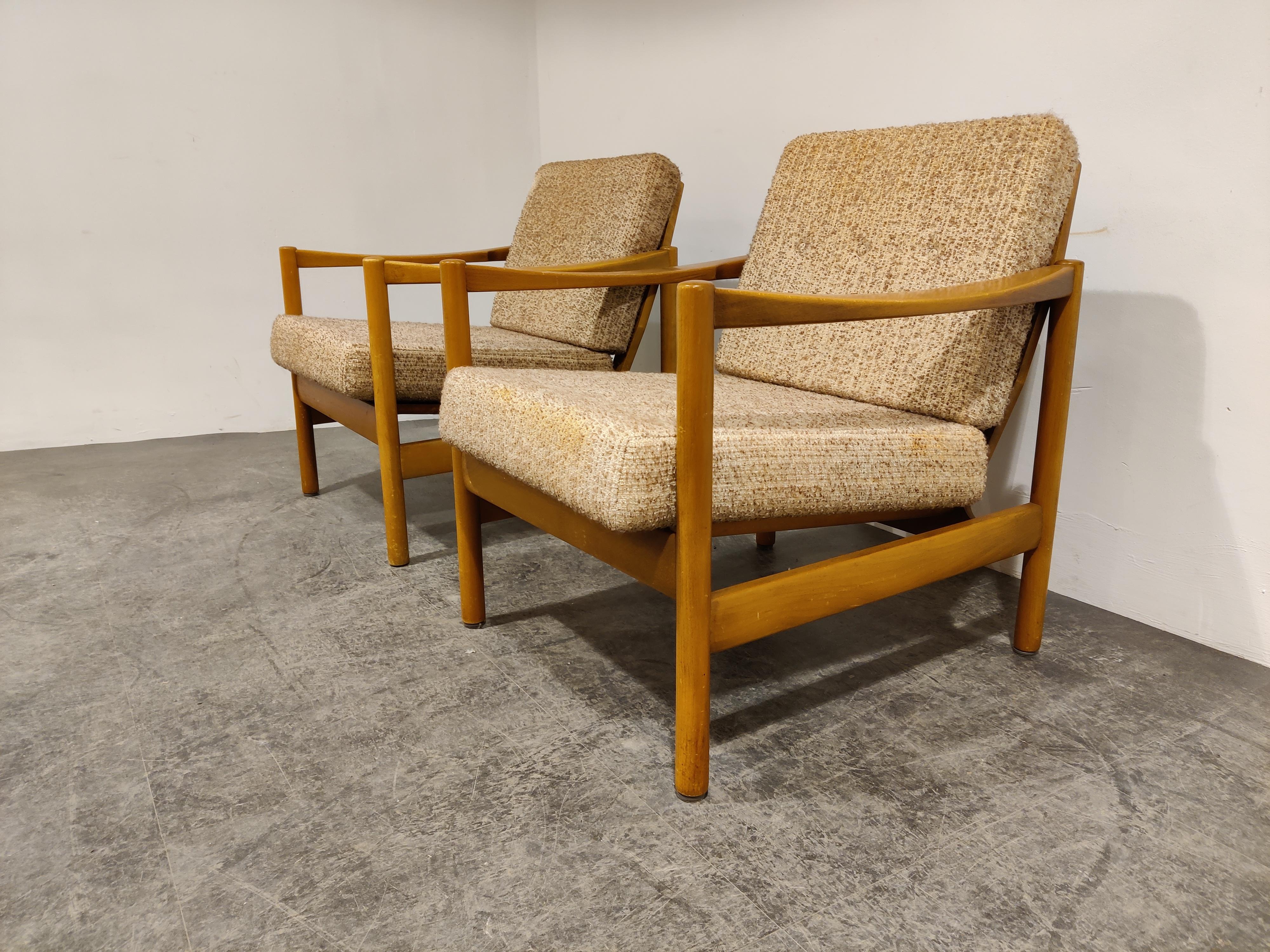 Scandinavian Modern Mid Century Armchairs by Knoll Antimott, 1960s
