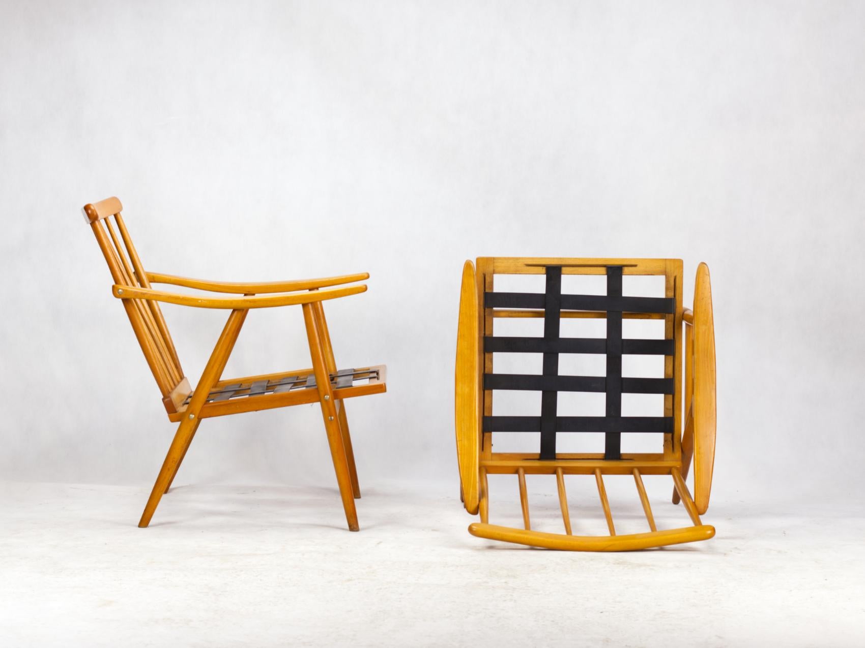 Mid Century Armchairs by TON Czechoslovakia, 1960s For Sale 2