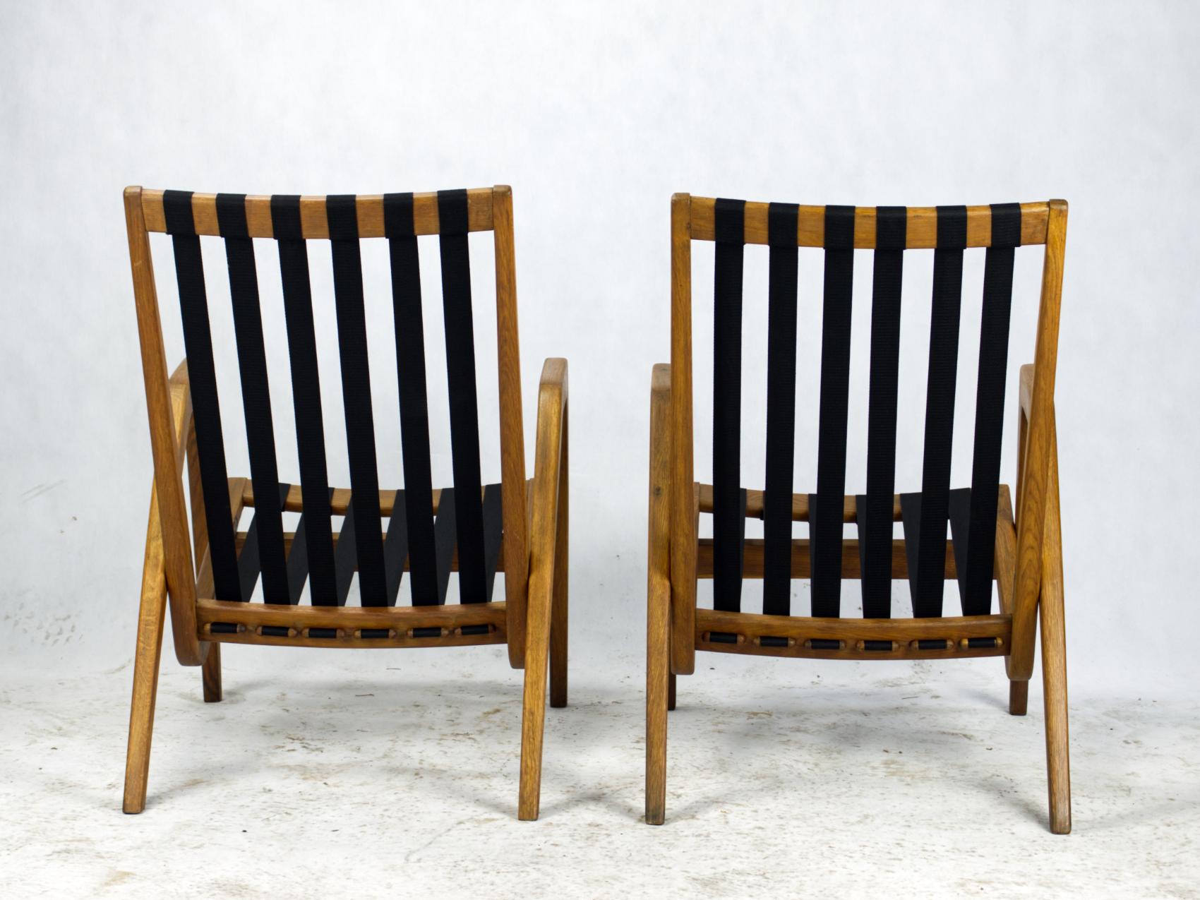 Mid Century Armchairs / Easy Chairs by Jan Vanek for ULUV Czechoslovakia, 1950s For Sale 4