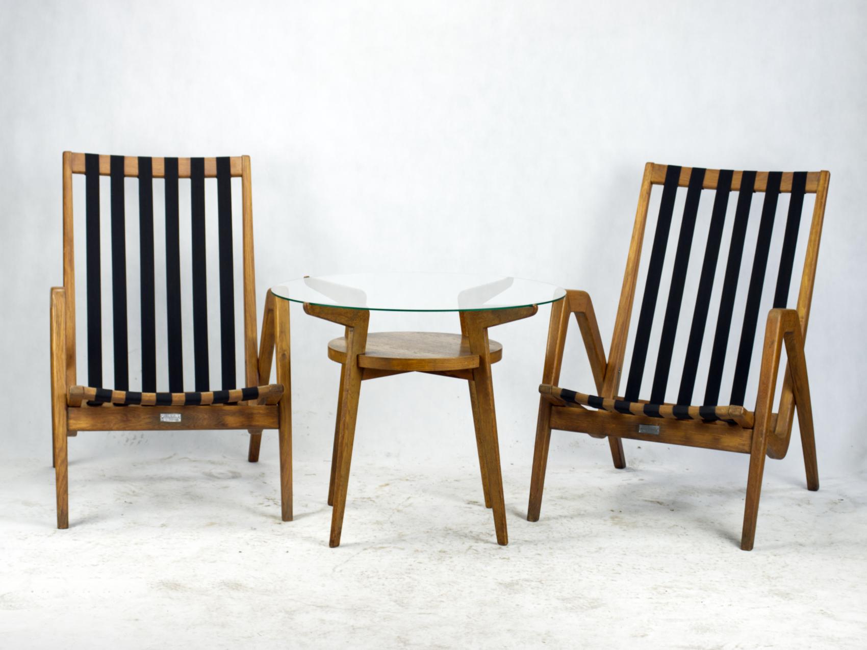 Mid Century Armchairs / Easy Chairs by Jan Vanek for ULUV Czechoslovakia, 1950s 6