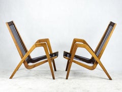 Fauteuils / fauteuils du milieu du siècle dernier de Jan Vanek pour ULUV, Tchécoslovaquie, années 1950