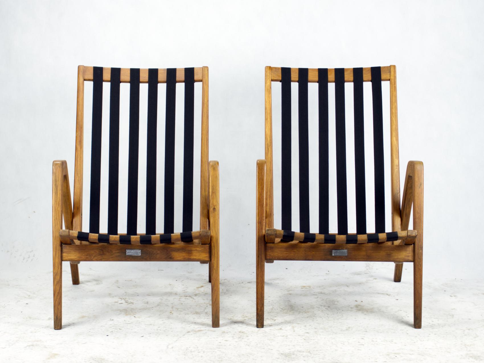 Fauteuils / fauteuils du milieu du siècle dernier de Jan Vanek pour ULUV, Tchécoslovaquie, années 1950 Bon état - En vente à Lucenec, SK