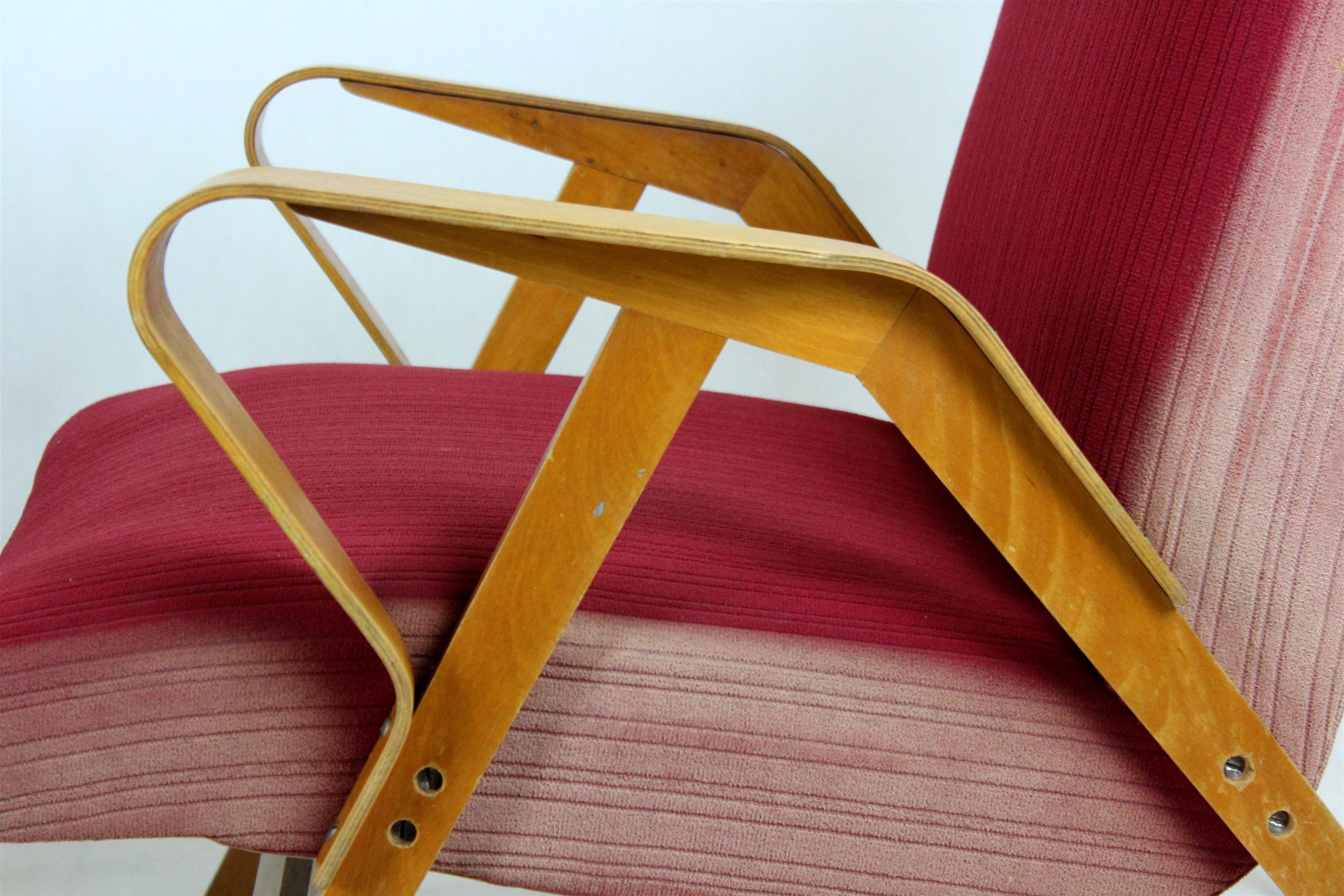 Fabric Mid-Century Armchairs for Tatra, 1960s, Set of 2