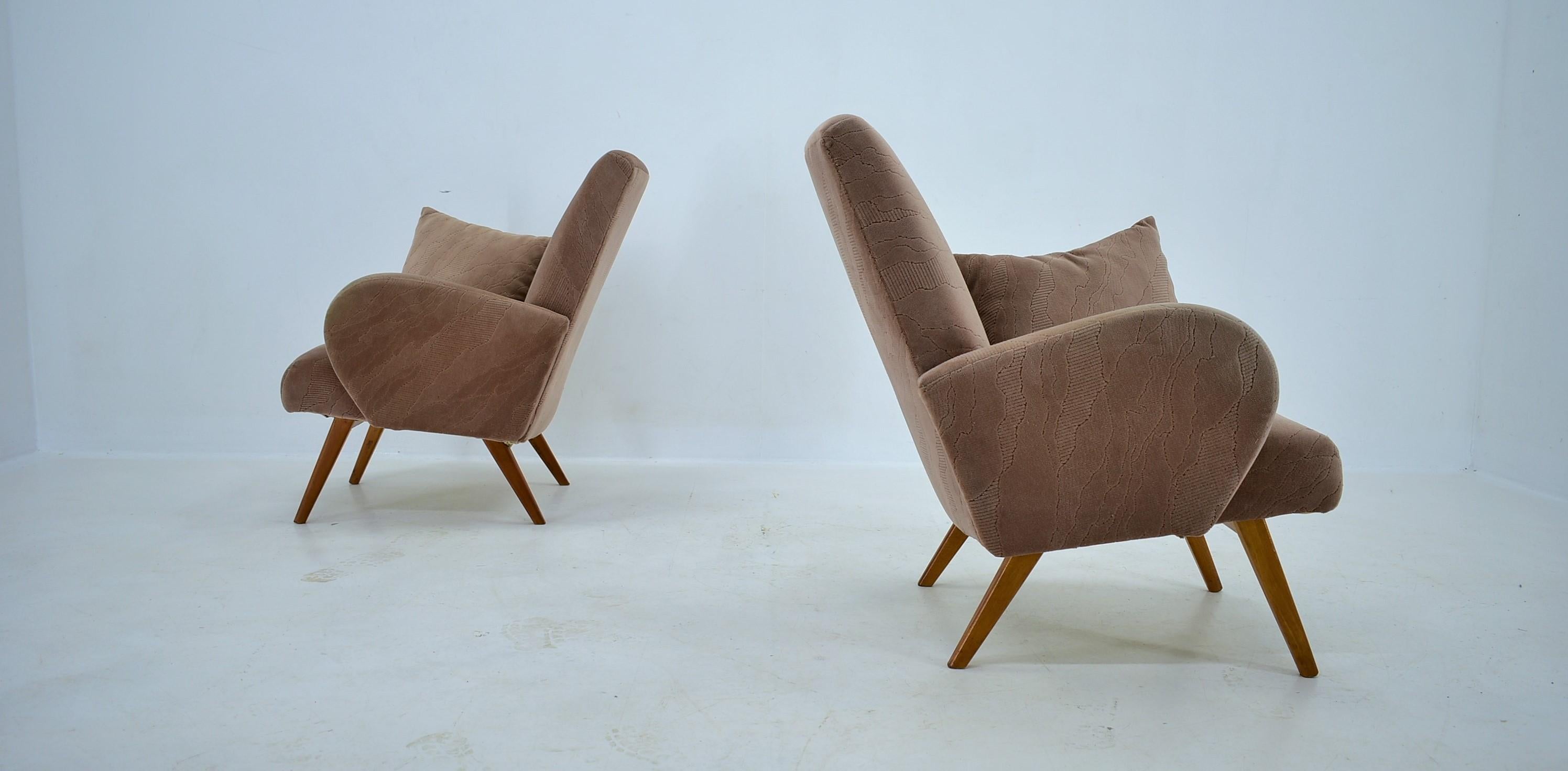 Mid-Century Armchairs for UP Závody, 1950's For Sale 3