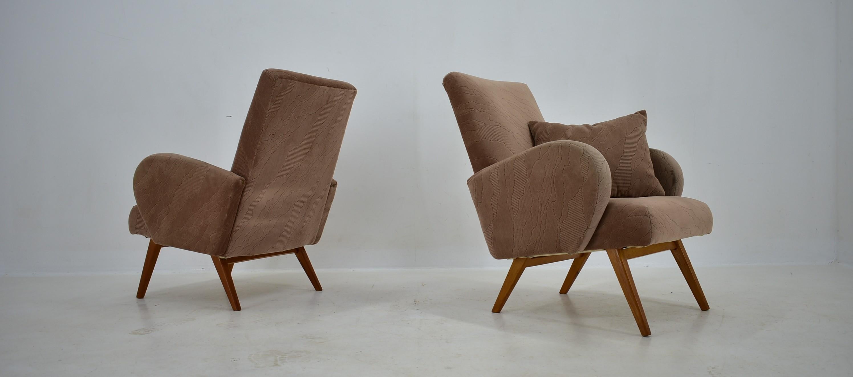 Mid-Century Armchairs for UP Závody, 1950's For Sale 7