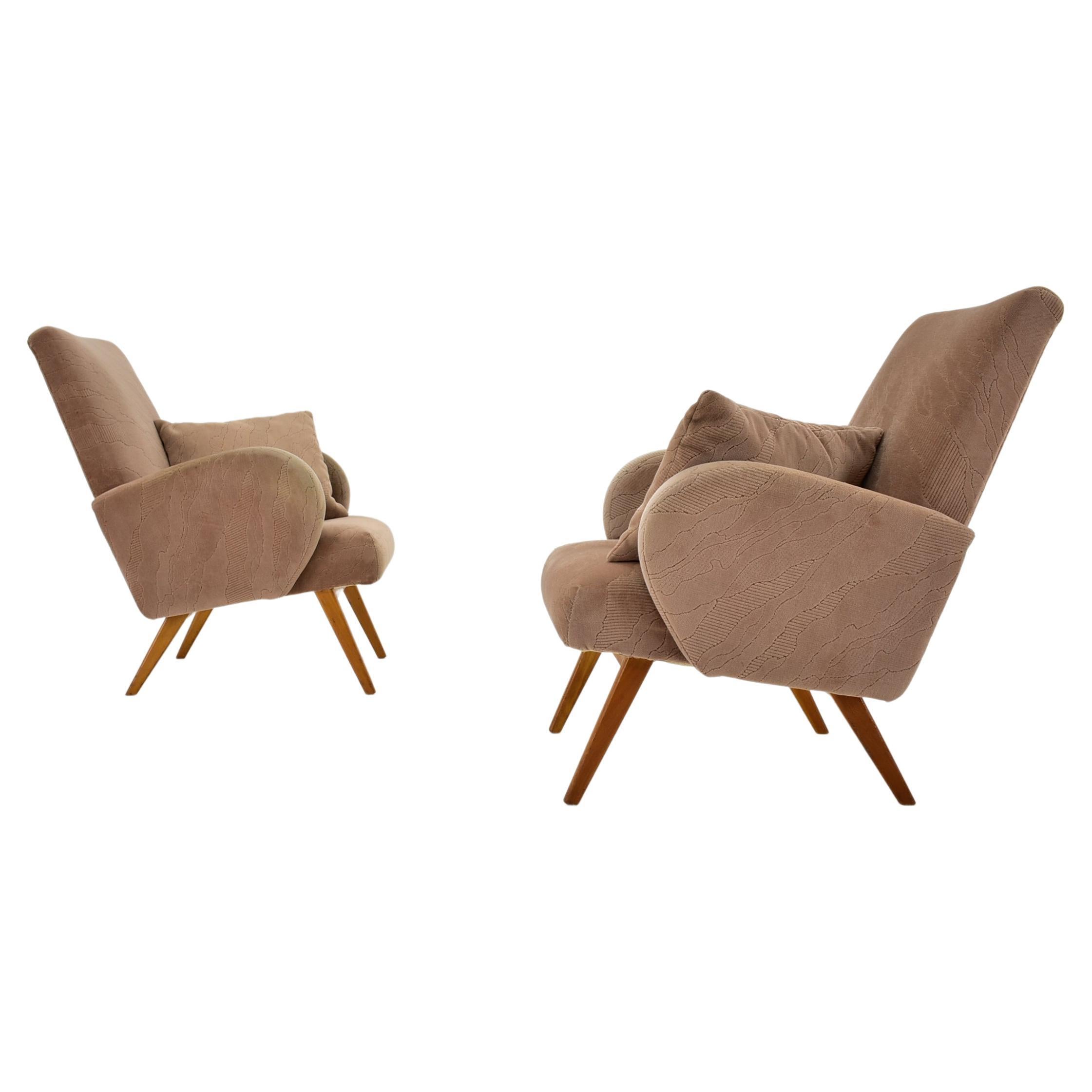 Mid-Century Armchairs for UP Závody, 1950's For Sale