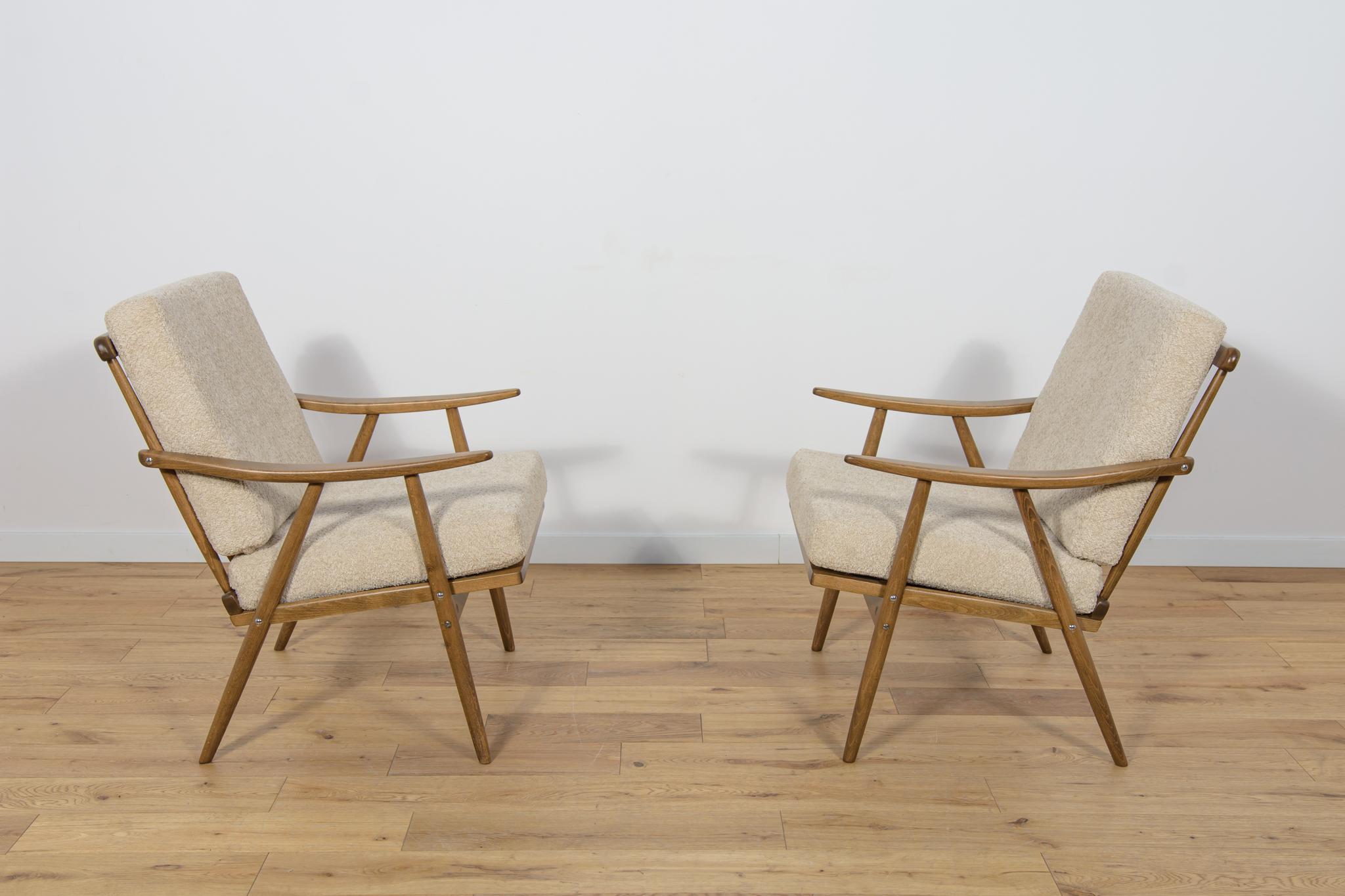Mid-Century Sessel von Ton, 1960er Jahre, 2er Set (Holzarbeit) im Angebot