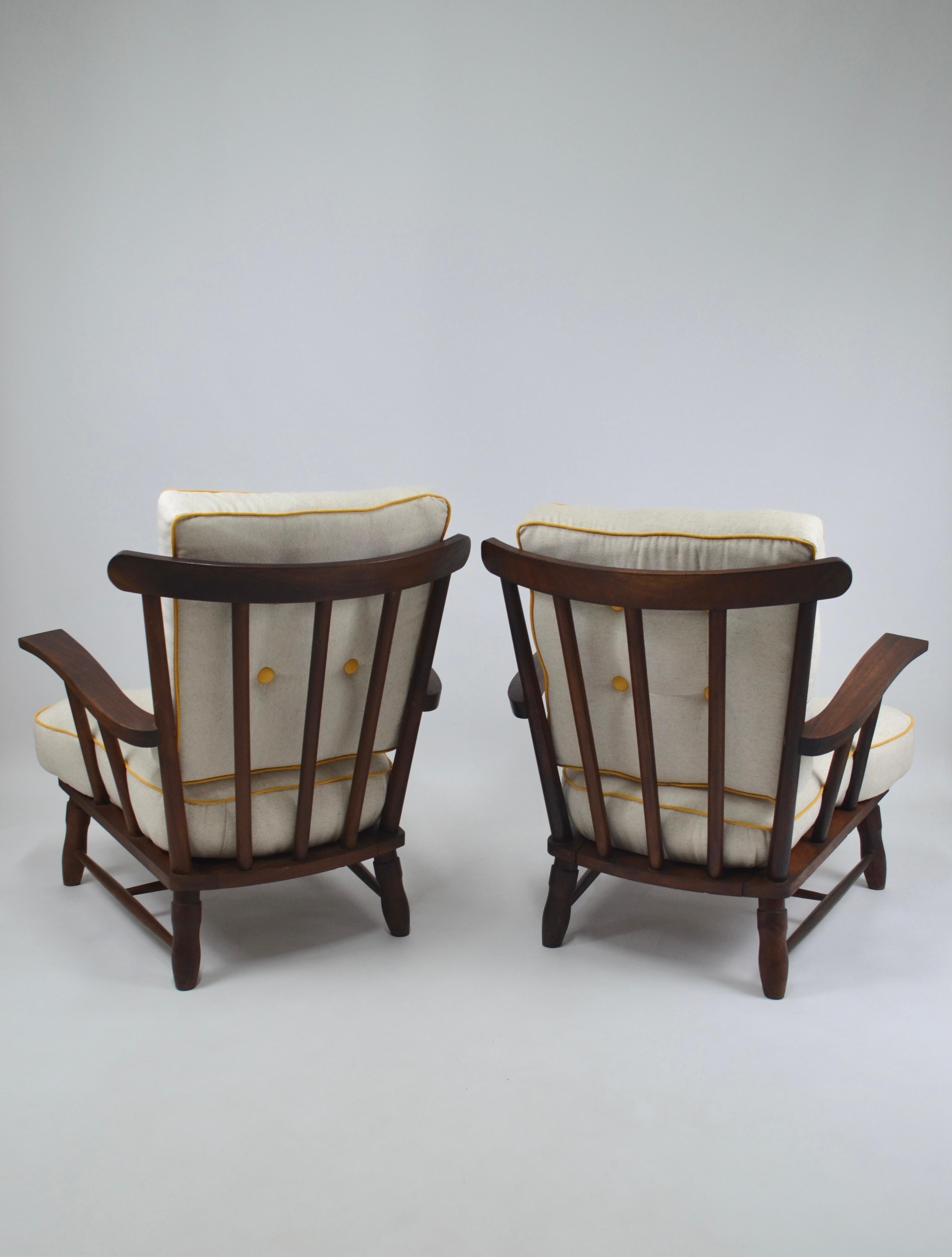 Mid-Century Modern Mid century armchairs, set of 2, 1950's For Sale