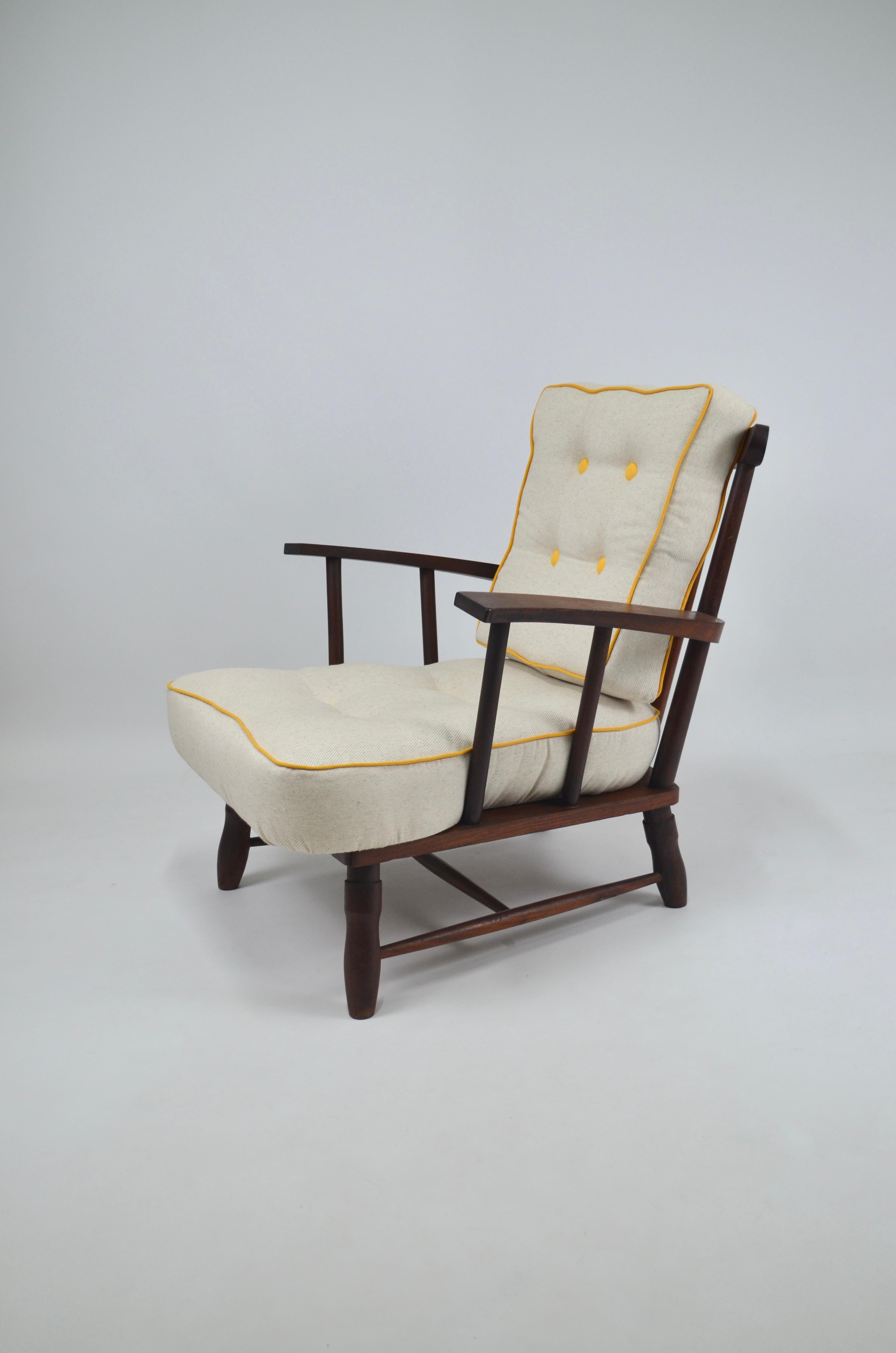 Portuguese Mid century armchairs, set of 2, 1950's For Sale