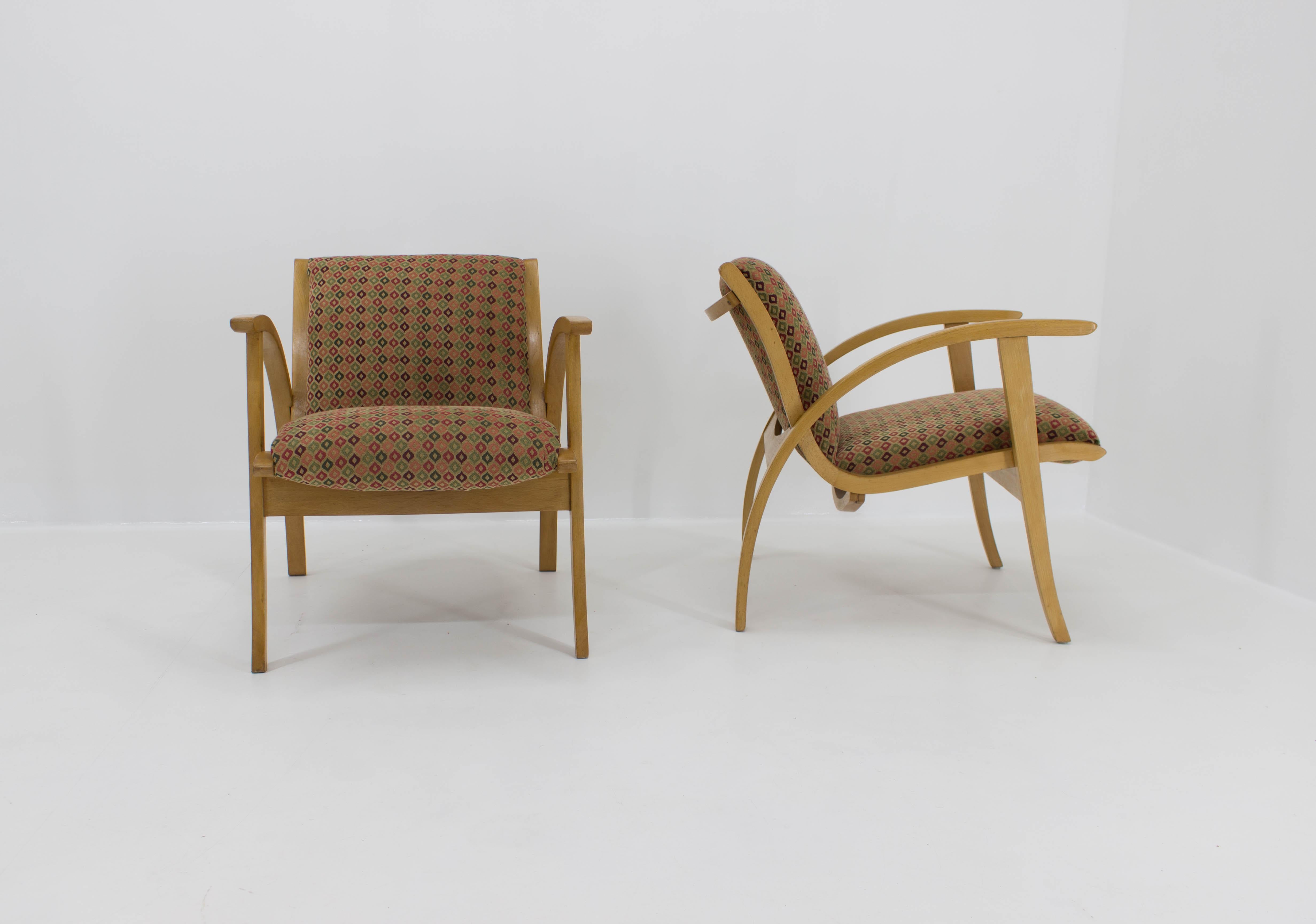 Midcentury Armchairs, 1960s In Good Condition For Sale In Praha, CZ