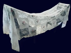 Mid-Century Army and Navy Style Long Rectangular Linen Tablecloth