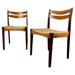 Midcentury Arne Hovmand Olsen for Mogens Kold Danish Dining Chairs, Set of 2