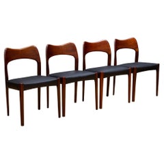 Midcentury Arne Hovmand-Olsen Rosewood and Leather Dining Chairs C.1960