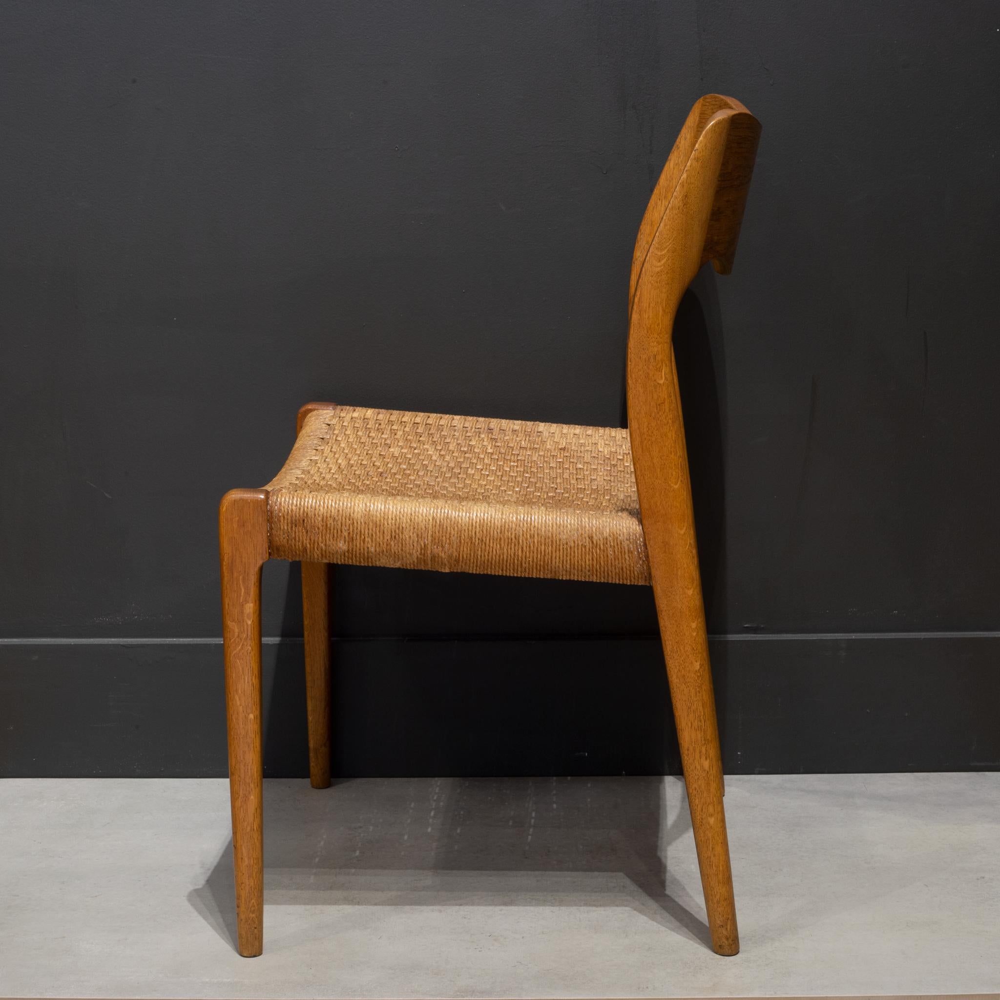 Mid-Century Arne Hovmand-Olsen Teak and Paper Cord Dining Chairs c.1960 5