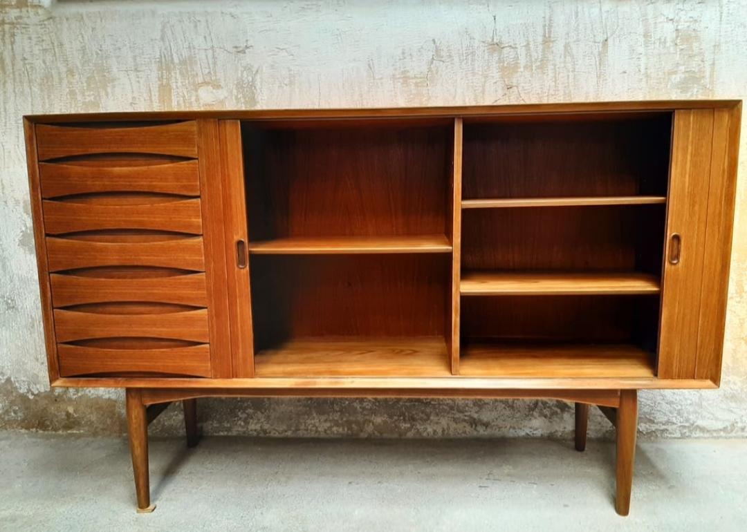 20ième siècle Enfilade/Credenza du milieu du siècle dernier d'Arne Vodder pour Sibast Furniture, Danemark, années 1960 en vente