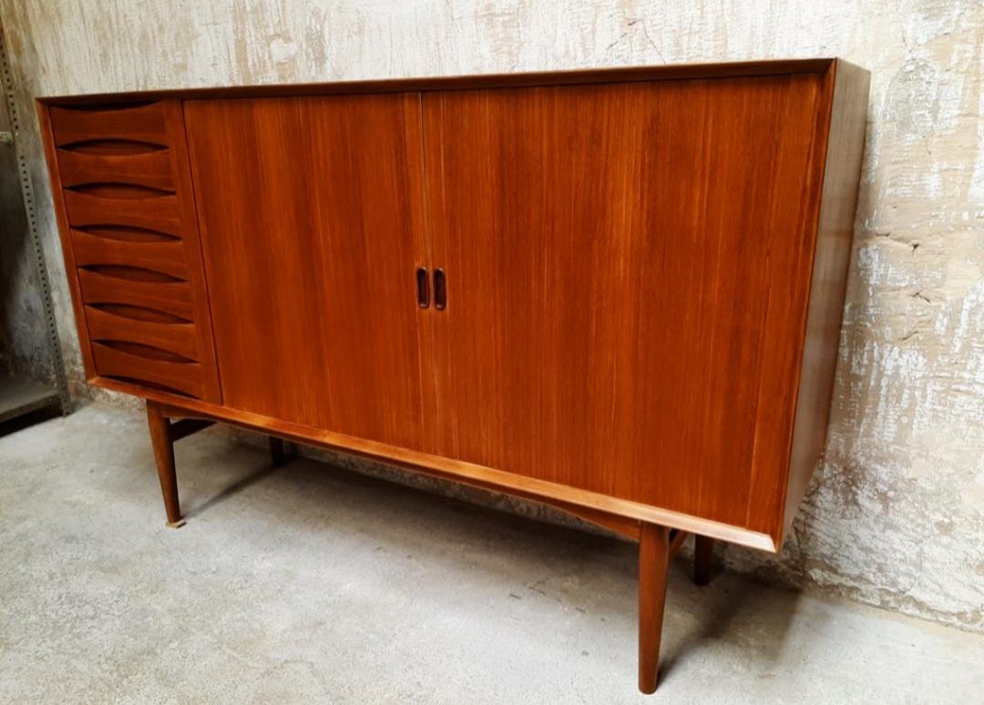 Teck Enfilade/Credenza du milieu du siècle dernier d'Arne Vodder pour Sibast Furniture, Danemark, années 1960 en vente