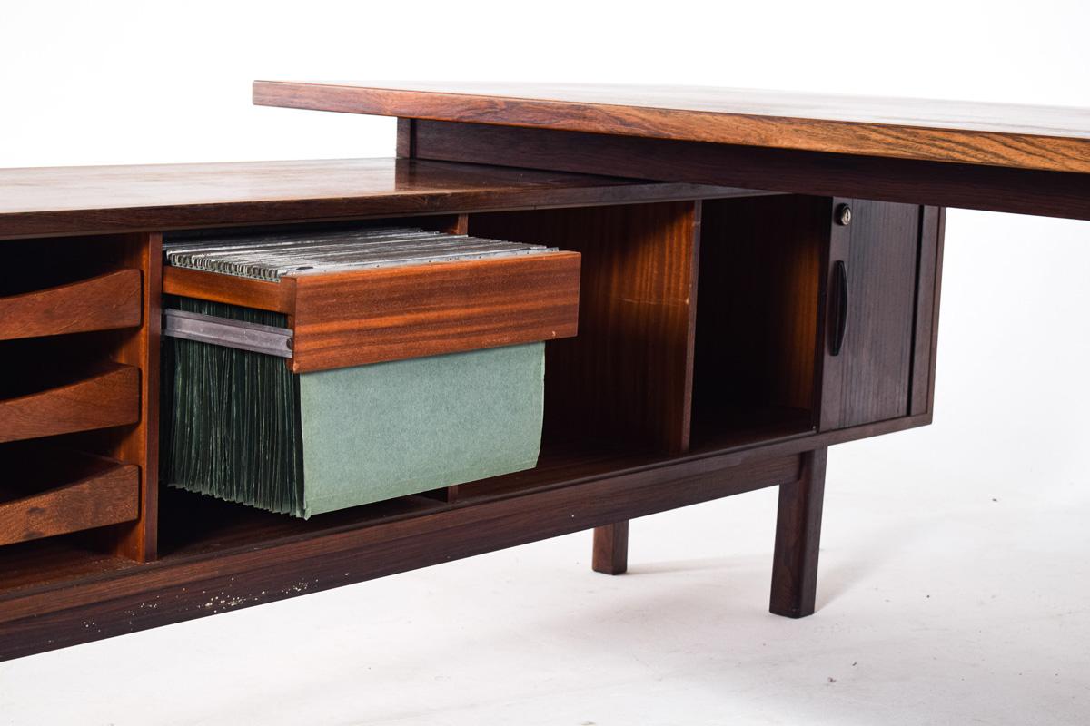 Mid Century Arne Vodder L-Shaped Rosewood Desk for Sibast, 1960 In Good Condition For Sale In Lisboa, Lisboa