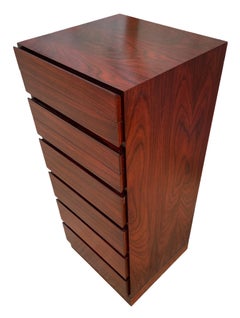 Mid Century Arne Wahl Iversen Danish Modern Tall Narrow Lingerie Chest Dresser