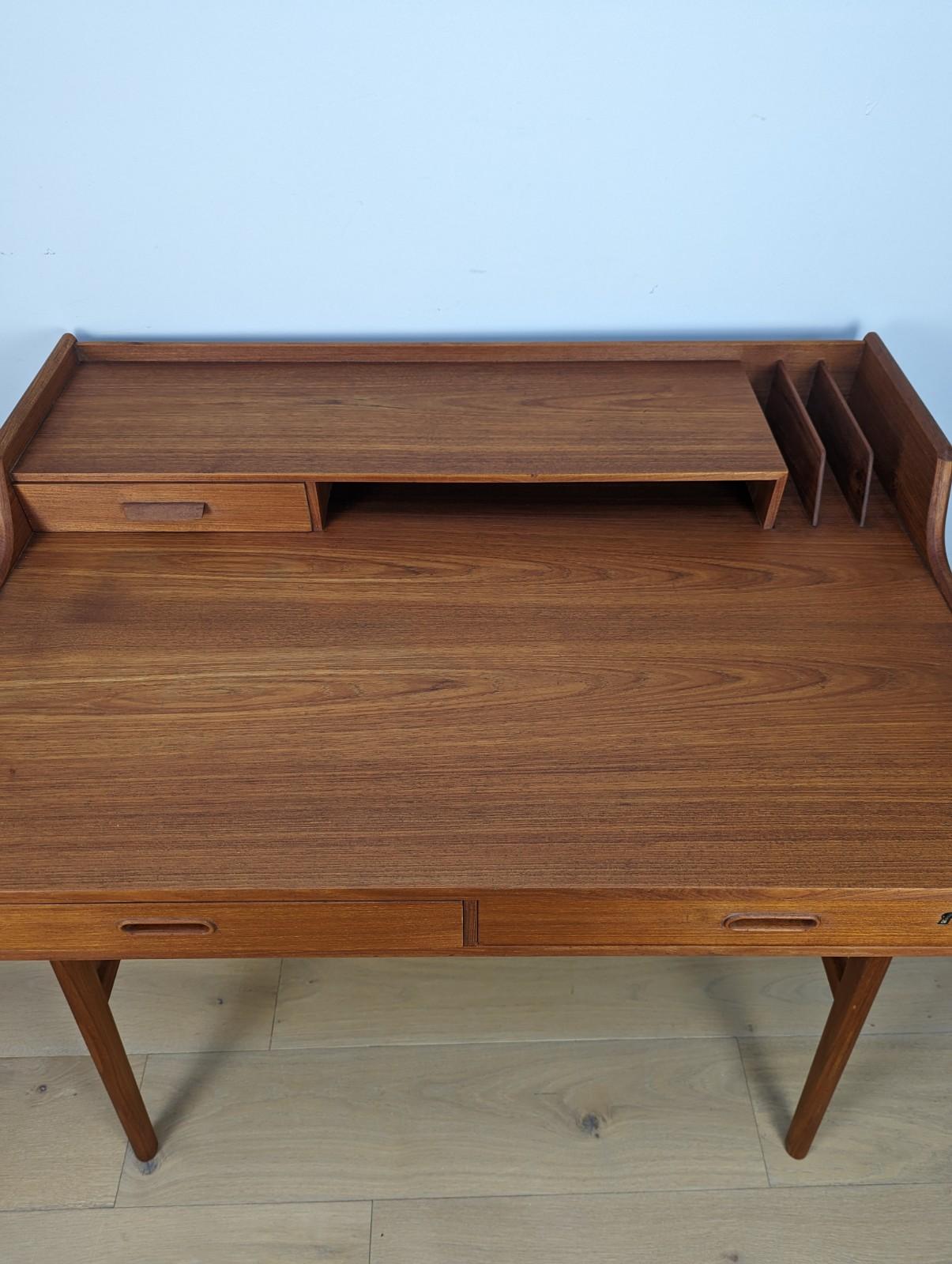 Joinery Mid-Century Arne Wahl Iversen Vintage Teak Desk Model 56, Danish