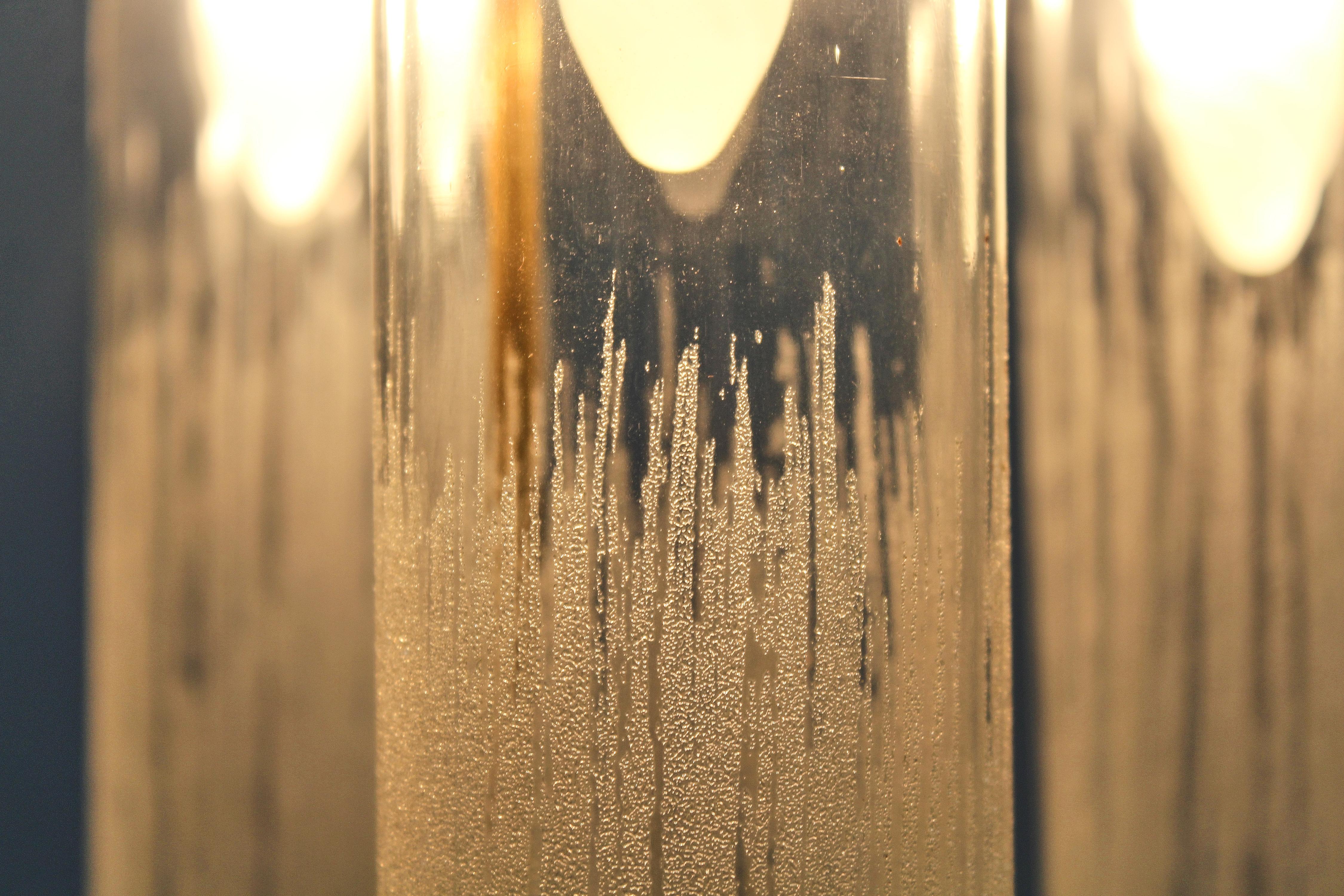 Mid-Century Arredoluce Monza (attr.) Brass and Glass Suspension Lamp 60s Italy For Sale 10