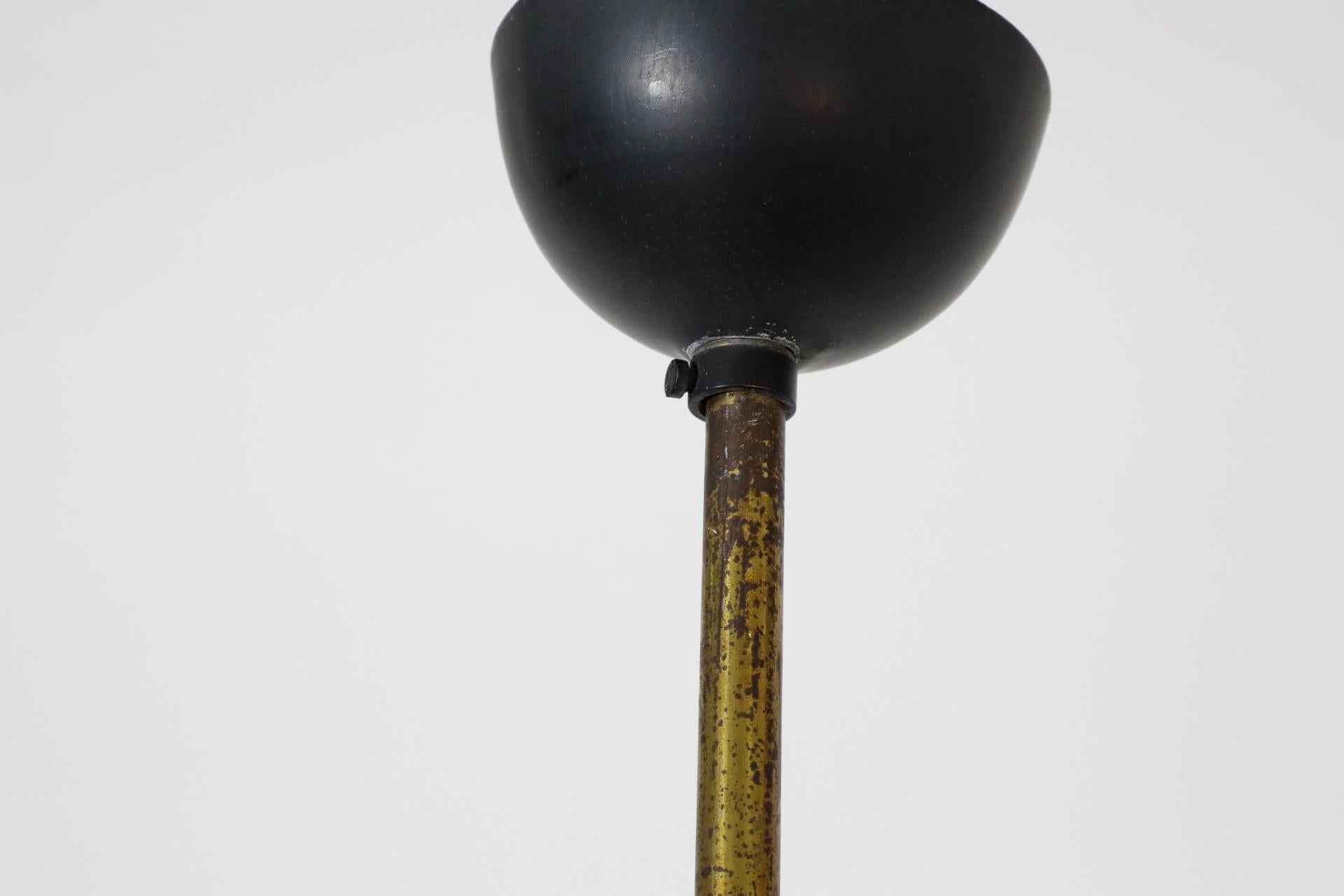 Lampadario a più bracci in ottone in stile Arredoluce di metà secolo in vendita 12