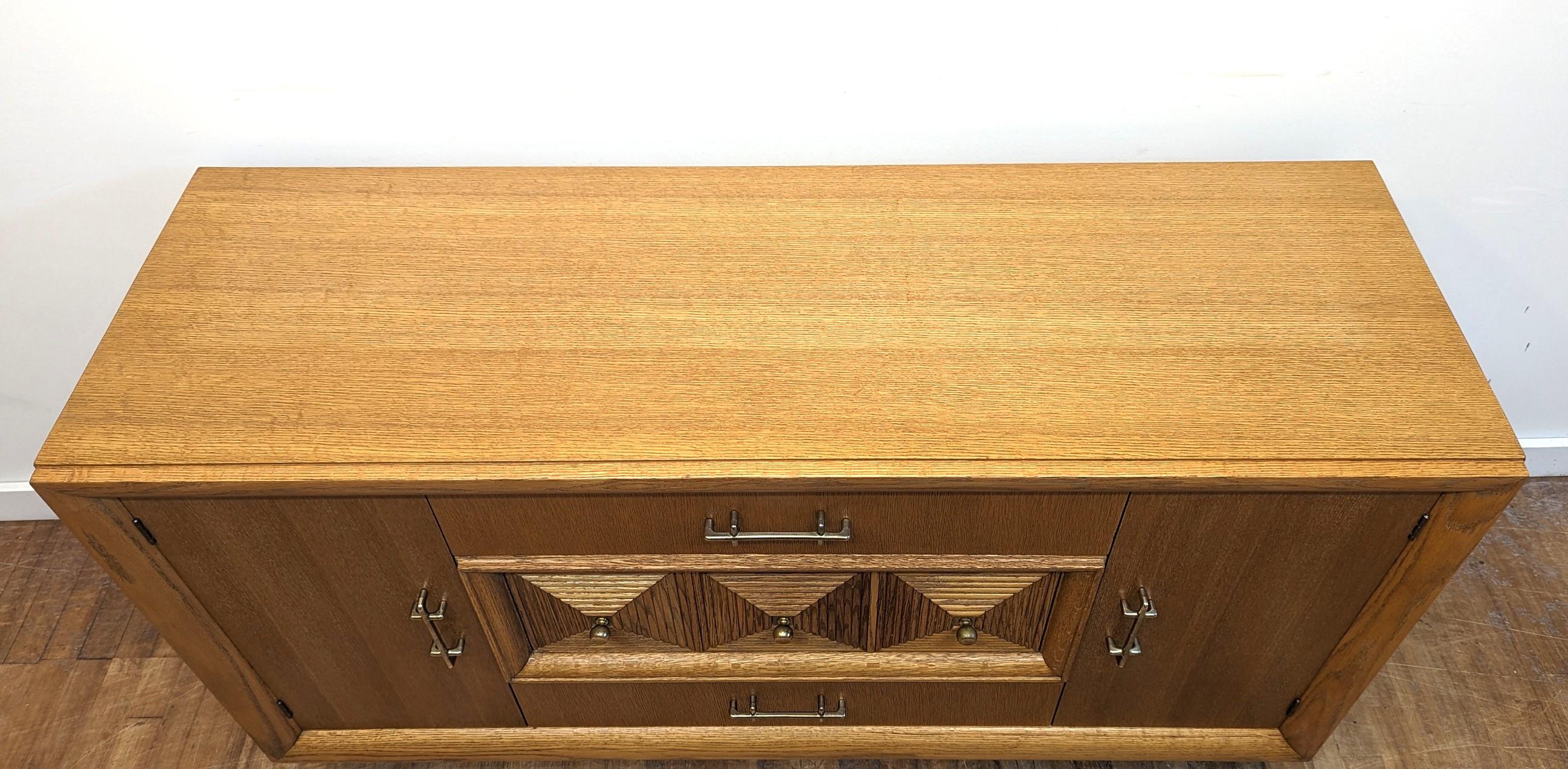 Cerused Mid Century Art Deco Credenza Style of Maxime Old For Sale
