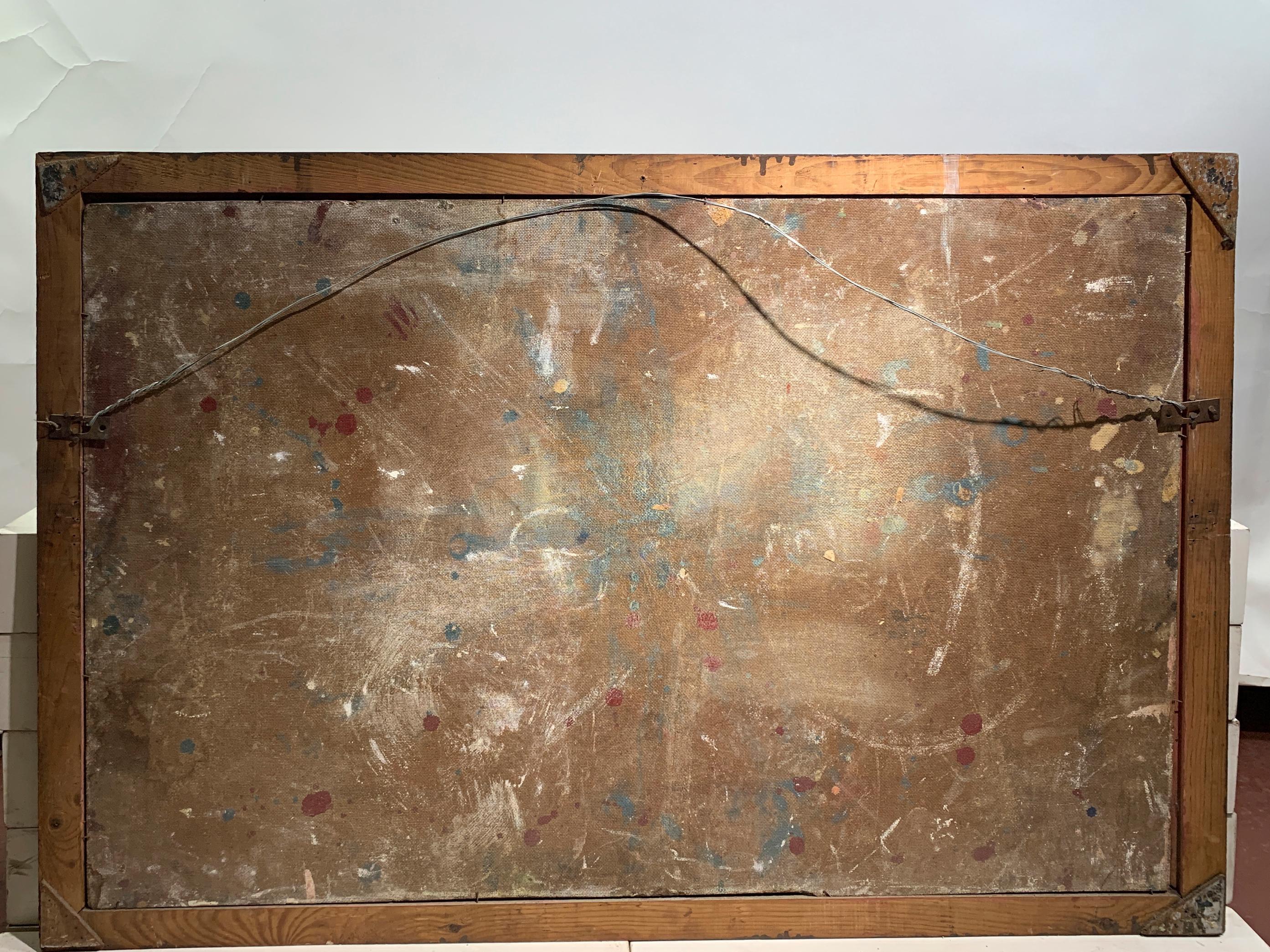 Mid Century Art Deco Engraved Wood Panel with a bronzed metallic finish For Sale 3