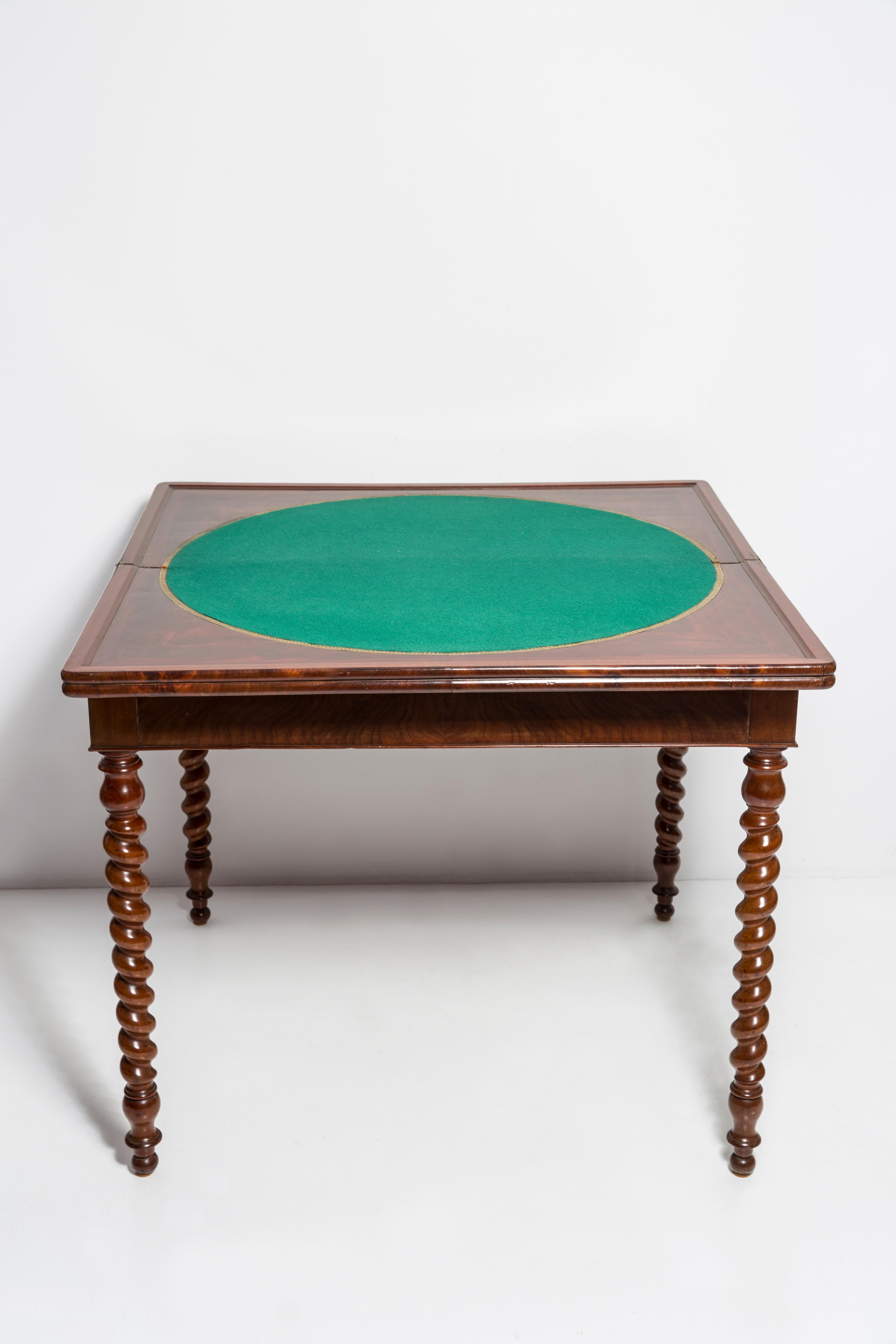 Table de jeu Art déco du milieu du siècle, vintage, bois de hêtre, Europe, années 1960 en vente 2