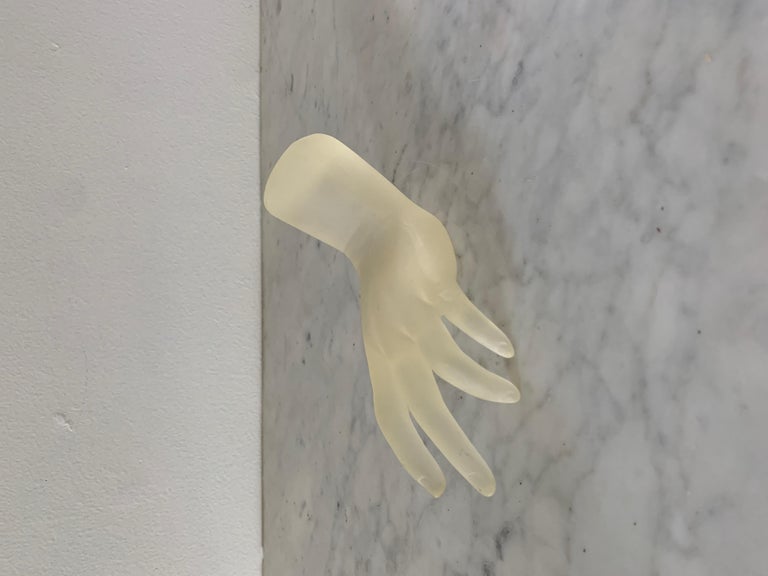 Mid-Century Art Deco Lucite Hand Sculpture For Sale at 1stDibs