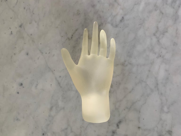 Mid-Century Art Deco Lucite Hand Sculpture For Sale at 1stDibs