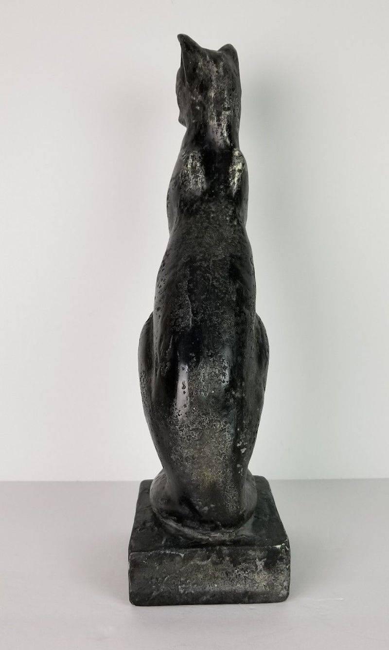 art deco cat sculpture