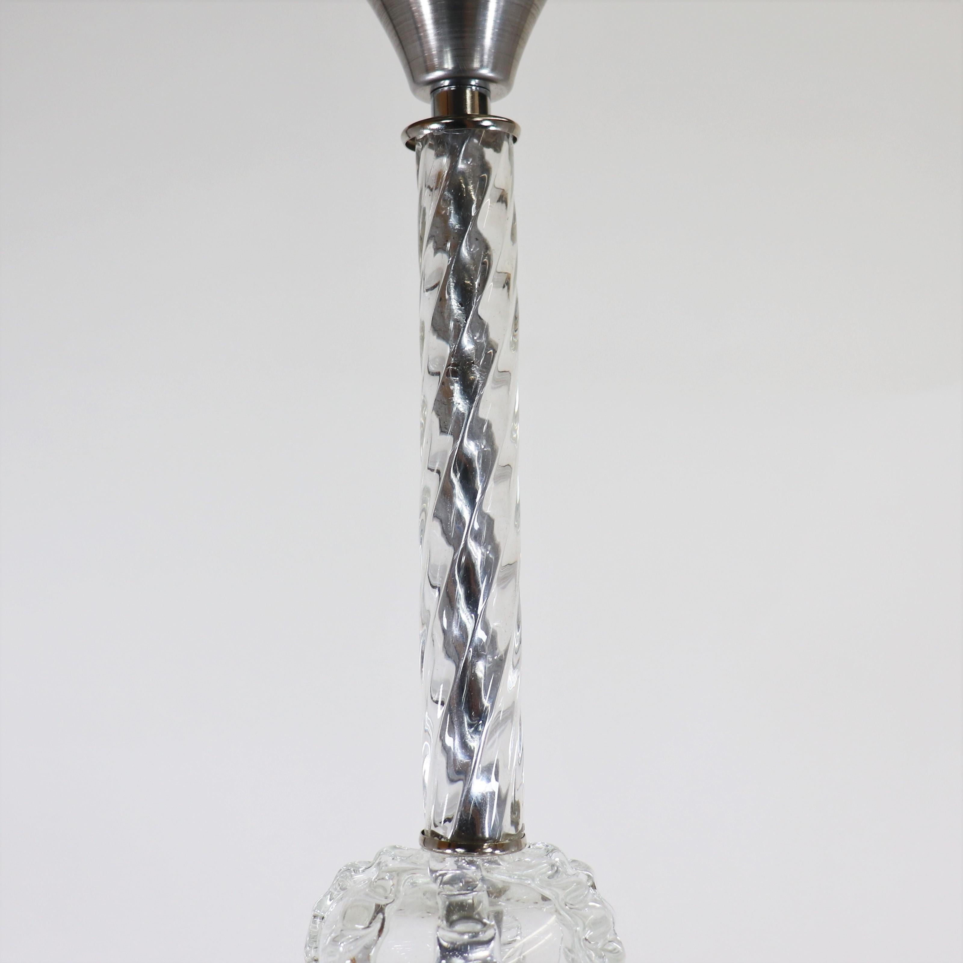 Cristallo Rigaree Murano, style Art Déco du milieu du siècle en vente 2