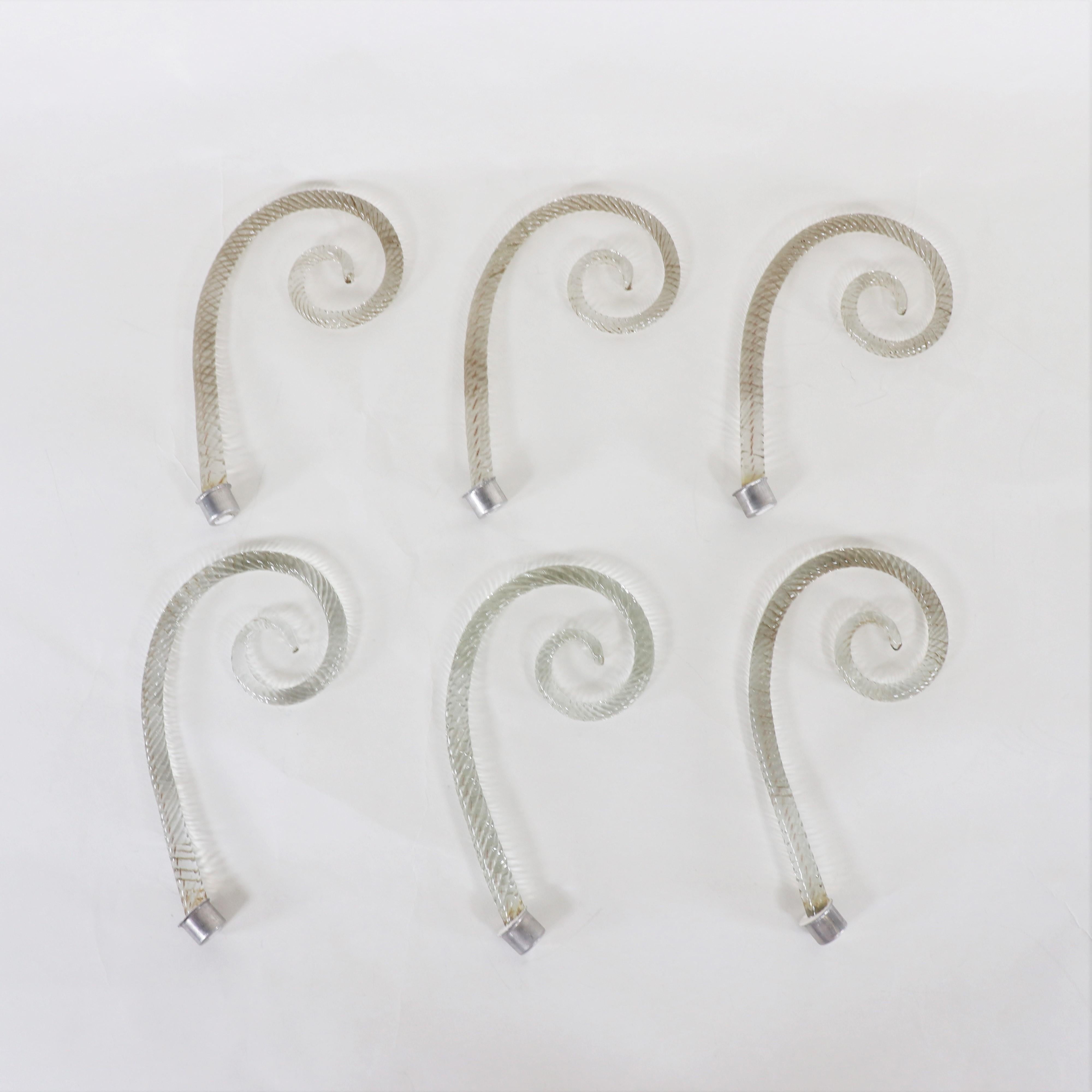 Cristallo Rigaree Murano, style Art Déco du milieu du siècle en vente 7