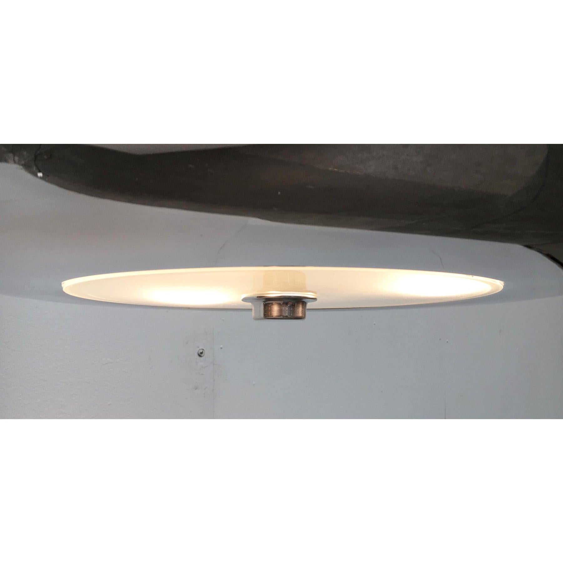 Bauhaus Lampada a sospensione in vetro in stile Art Deco di metà secolo in vendita