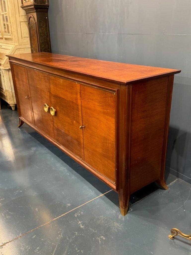 XX secolo Credenza a 4 ante in mogano in stile Art Deco della metà del secolo scorso in vendita