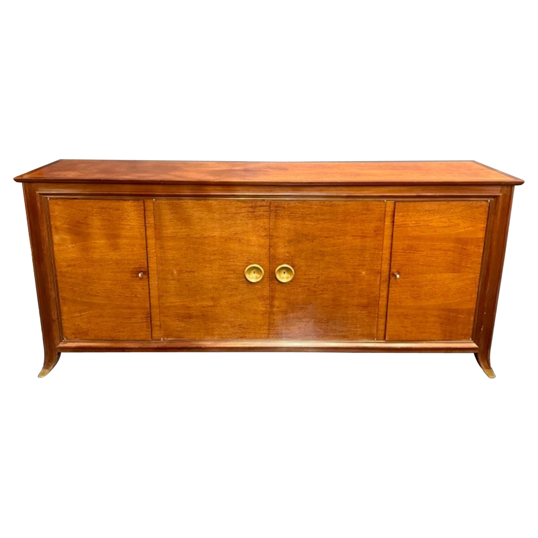 Credenza a 4 ante in mogano in stile Art Deco della metà del secolo scorso in vendita
