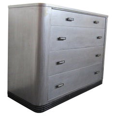 Mid-Century Art Deco Style Metal Dresser by Simmons