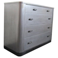 Vintage Mid-Century Art Deco Style Metal Dresser by Simmons