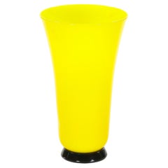 Mid Century Art Deco Style Murano Glass Two-Tone Decorative Vase