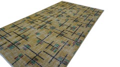 Mid-Century Art Deco Zeki Muren Style Wool Rug 5'1''x8'9''