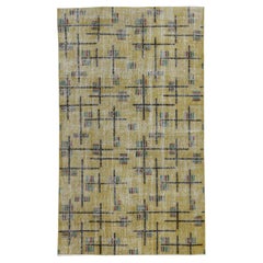 Mid-Century Art Deco Zeki Muren Style Wool Rug 5'1''x8'9''