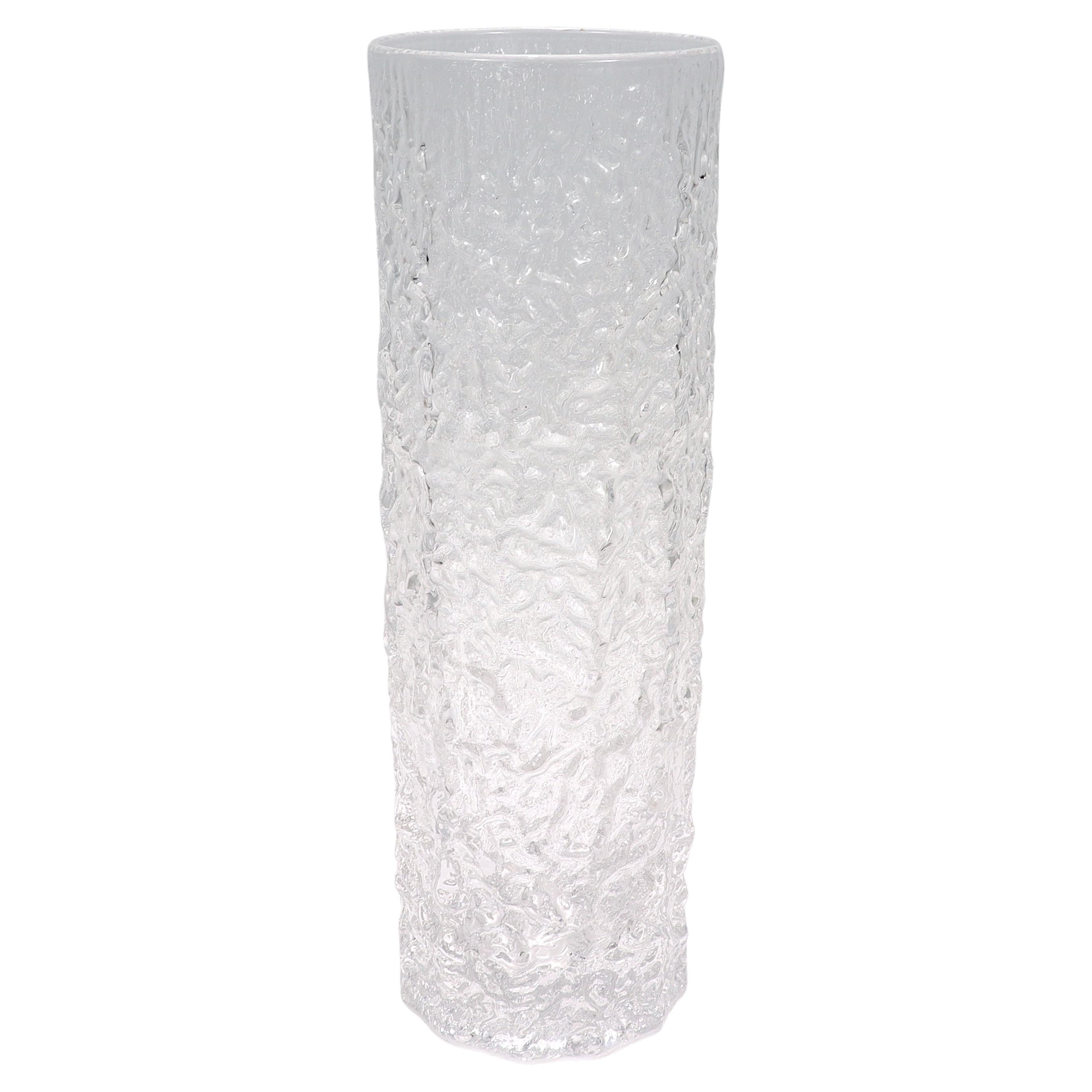 Vase en verre d'art du milieu du siècle dernier en forme de chouette attribué à Geoffrey Baxter & Whitefriars
