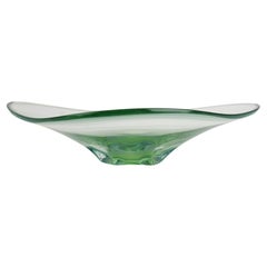Mid-Century Art Glass Big Bowl by Zelezno Borske Sklo, 1960's