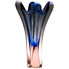 Midcentury Art Glass Vase by Josef Hospodka for Chribska Glassworks, 1960s