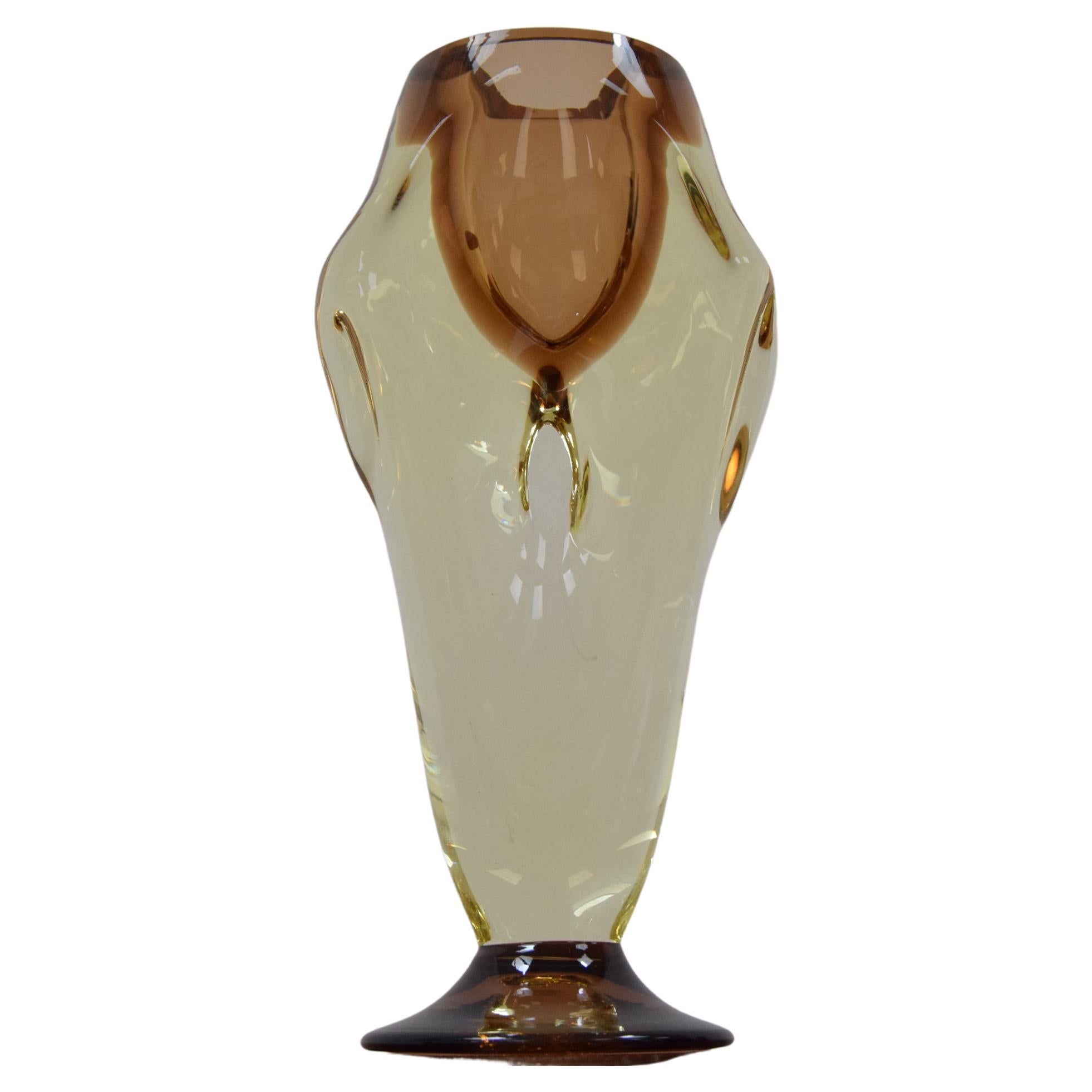 Mid-Century Art Glass Vase, Chribska, 1960's