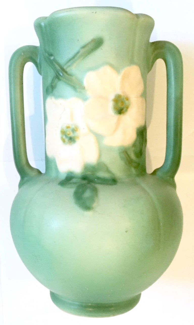 30'S Art Nouveau Hand-Painted Two-Handle Pottery Vase by ...