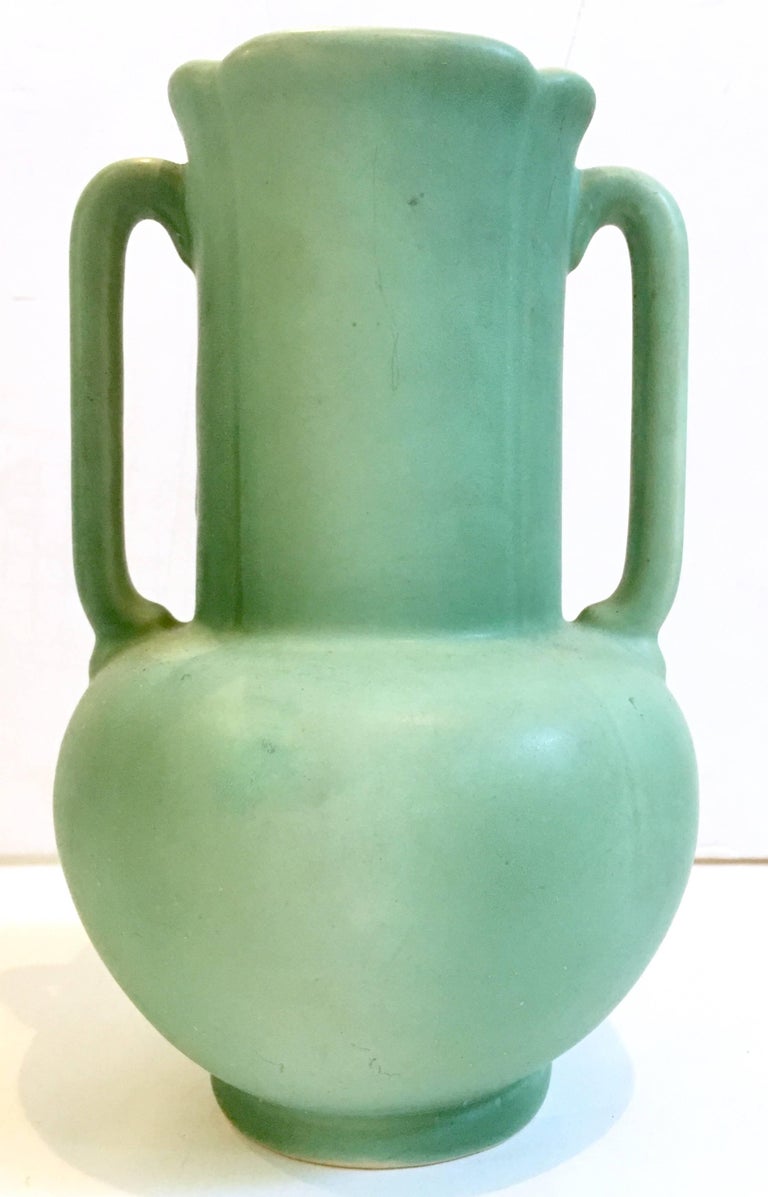 30'S Art Nouveau HandPainted TwoHandle Pottery Vase by, Weller